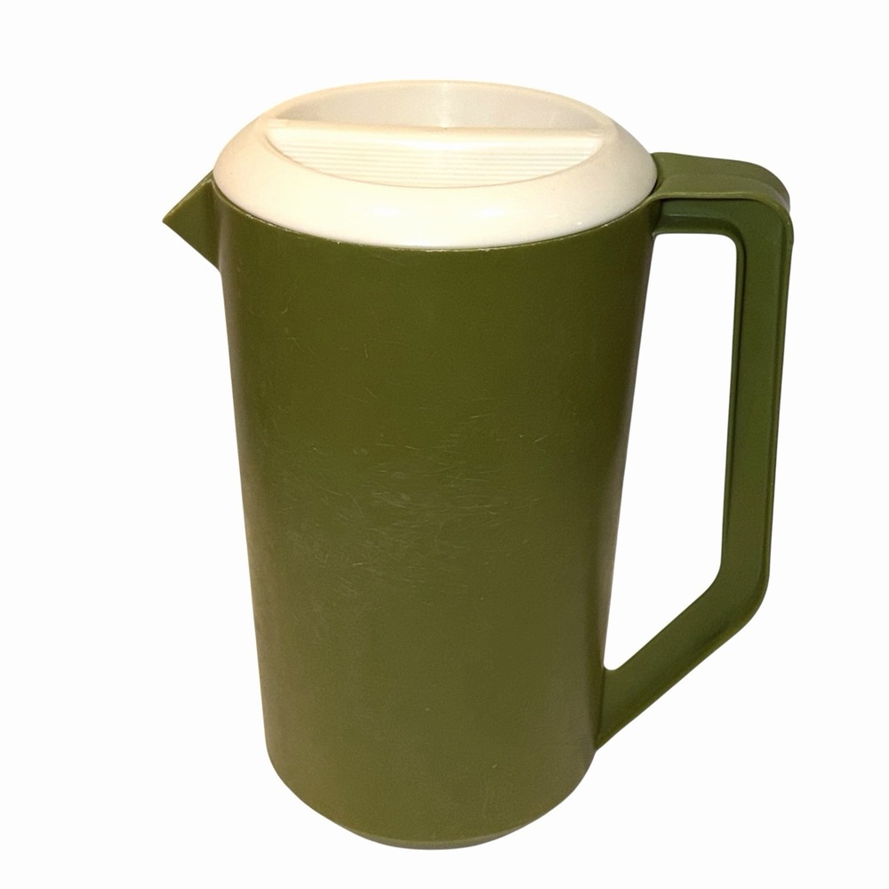 Rubbermaid Vintage Avocado Green Pitcher Drink Iced Tea Lemonade Kool Aid Mix